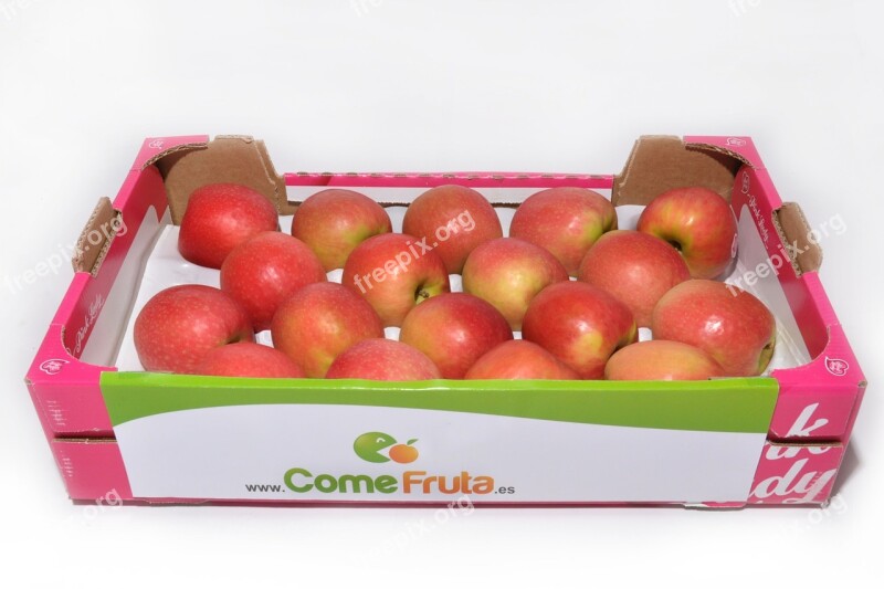 Apple Pink Lady Box Of Apples Free Photos