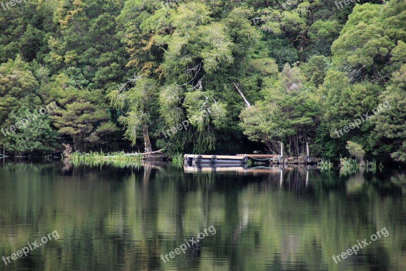 Lake Australia Reflection Calm Nature