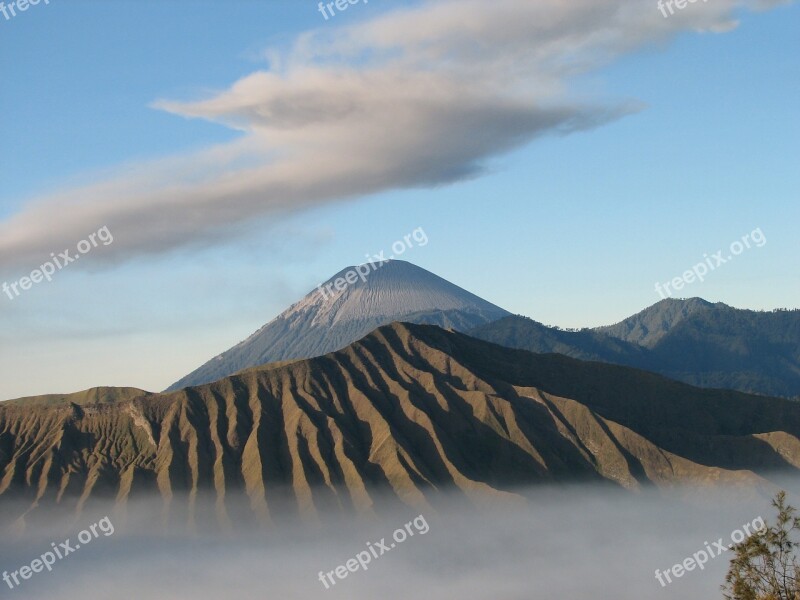 Volcano Indonesia Clouds Bromo Free Photos