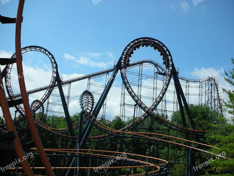 Roller Coaster Ride Amusement Thrill Park