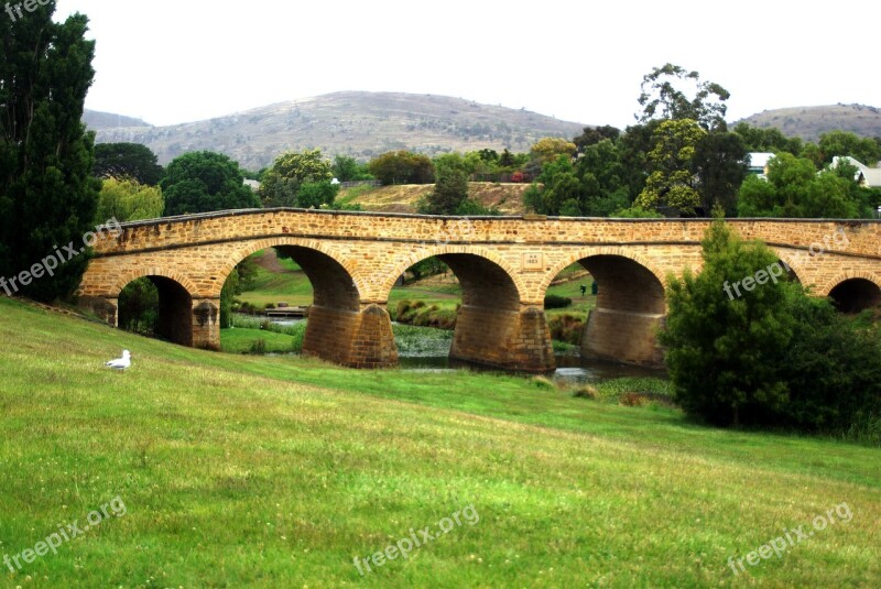 Bridge Arches Structure Sandstone Tasmania