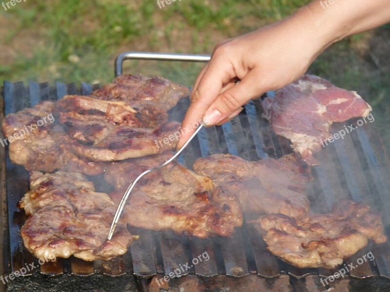 Grill Meat Food Barbecue Grilled