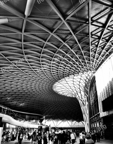 London Urban Train Station Crowds