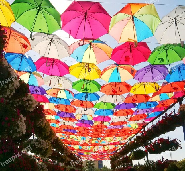 Umbrella Park Colorful Outdoor Dubai