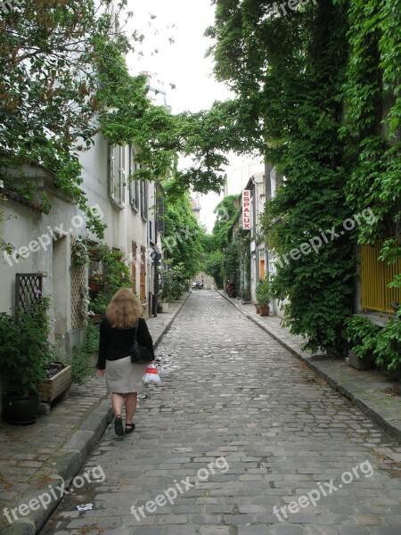 Woman Walking Shopping Paris France