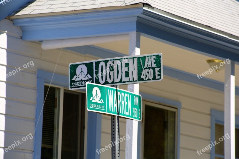 Street Sign Address Destination Green