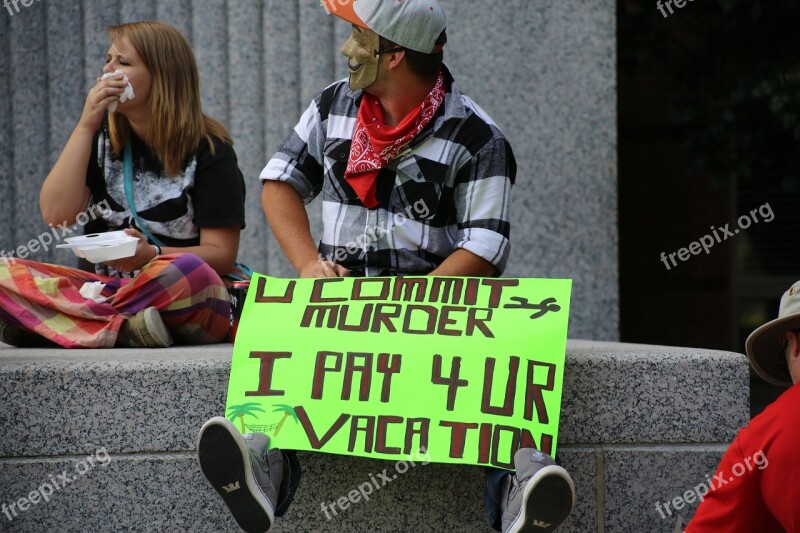 Man Protest Sign V For Vendetta People