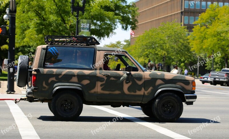 Jeep Car Truck Vehicle Camouflage