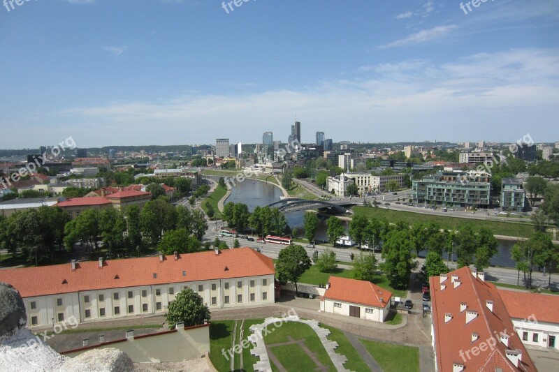 Vilnius Panorama Lithuania Europe City