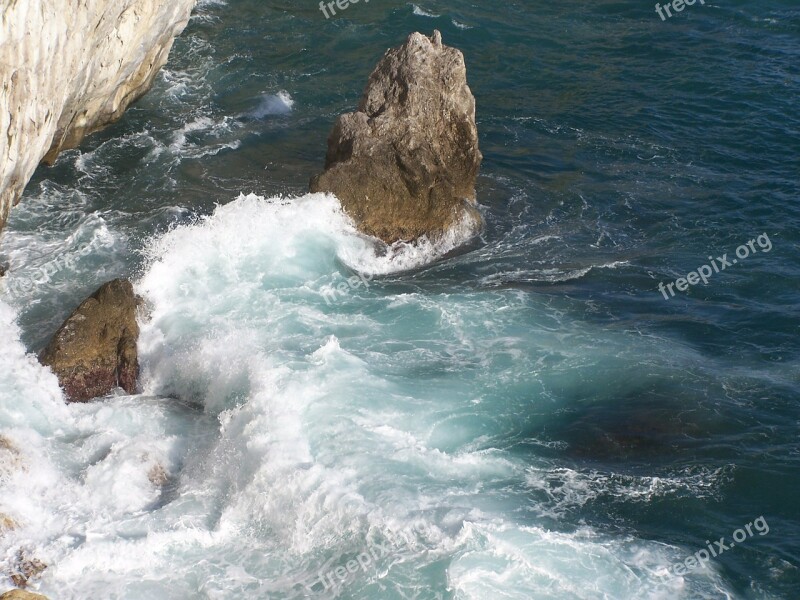 Coastline Amalfi Sea Rocks Italy