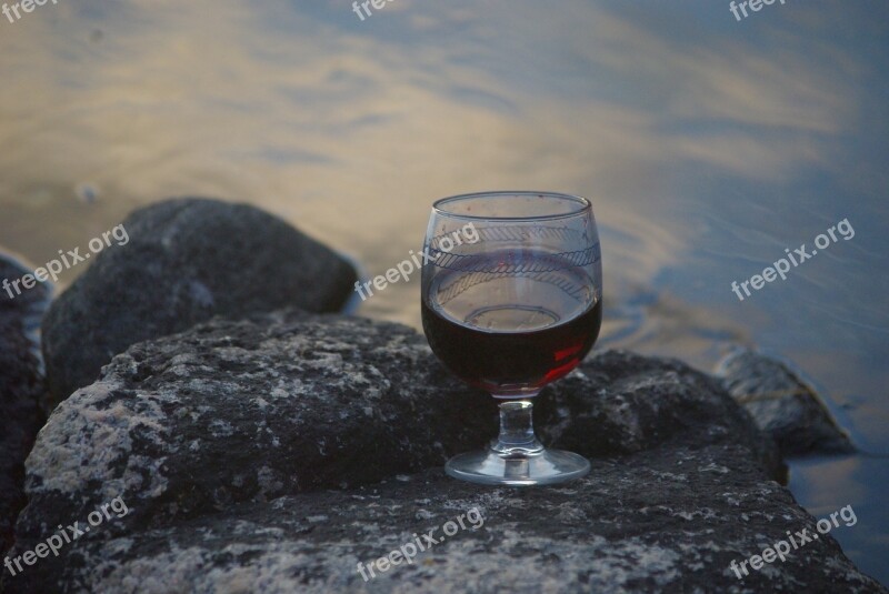 Wine Wine Glass Outdoor Nature Summer