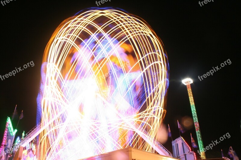 Folk Festival Carousel Year Market Long Exposure Free Photos