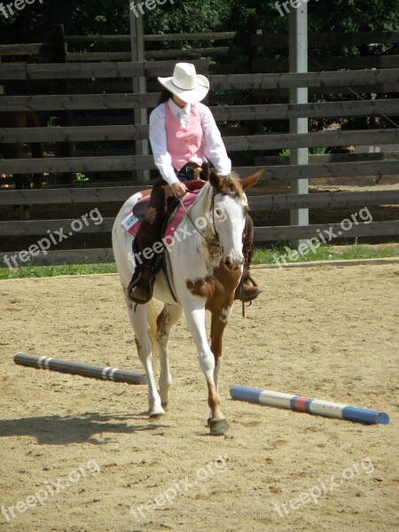 Horse Rider Races Western Competition