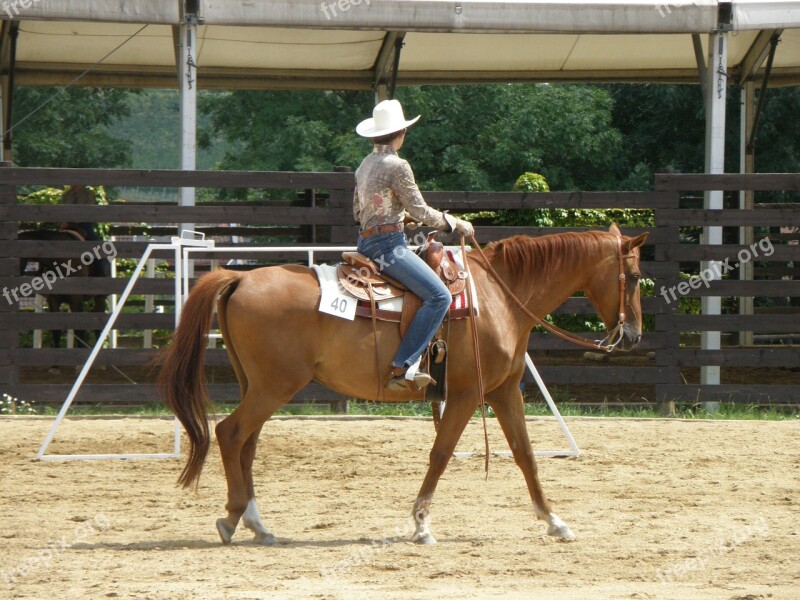 Horse Rider Races Portrait Western