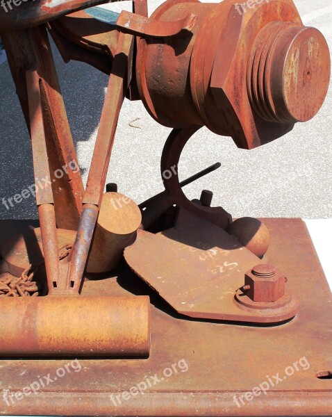 Metal Sculpture Screw Tool Rust