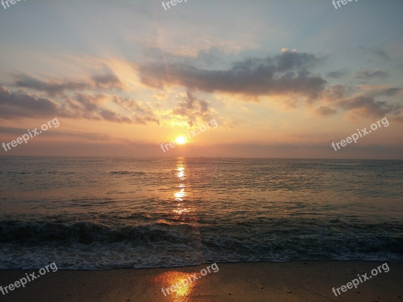 Black Sea Sunrise Water Beach Sun