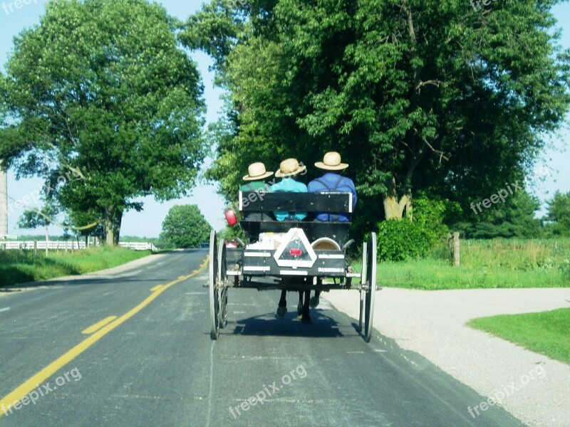 Amish Carriage Farm Country Farmland