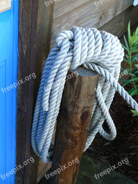 Rope Pier Wood Marine Nautical