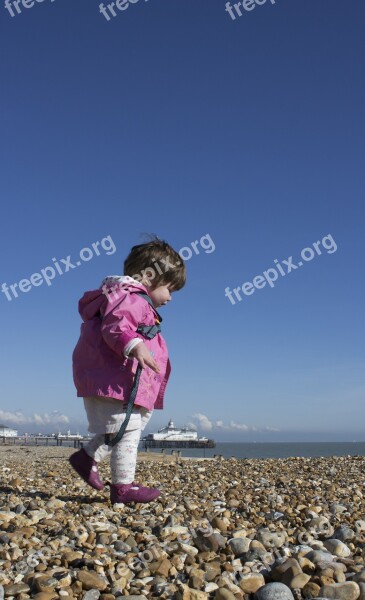 Girl Young Beach Eastbourne Daydream