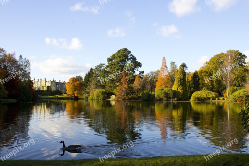 Sheffield Park Reflection Lake Autumn Water