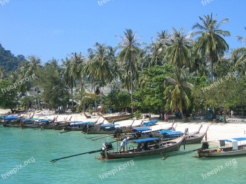 Thailand Sea Trees Sun Heat