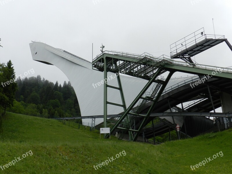 Ski Jump Bavaria Germany Free Photos