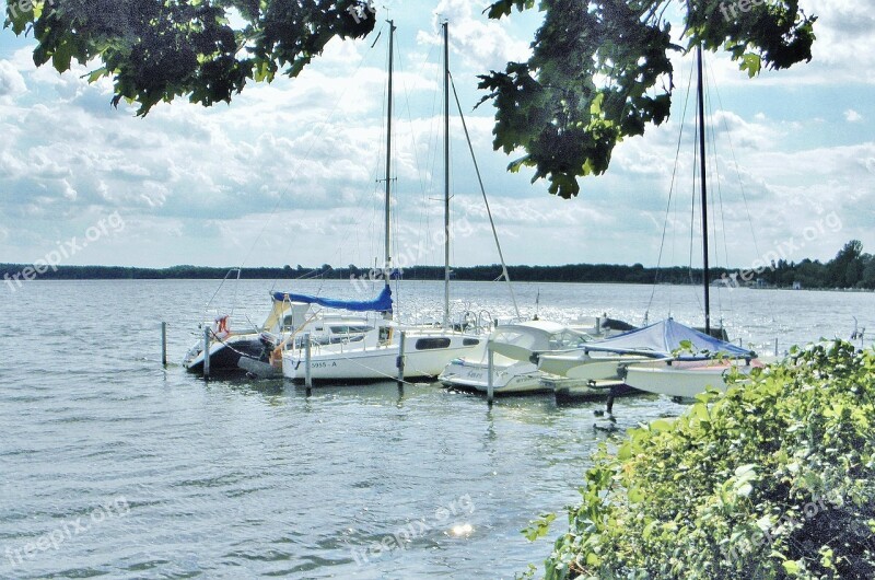 Sailing Boats Water Sail Abendstimmung Cloudiness