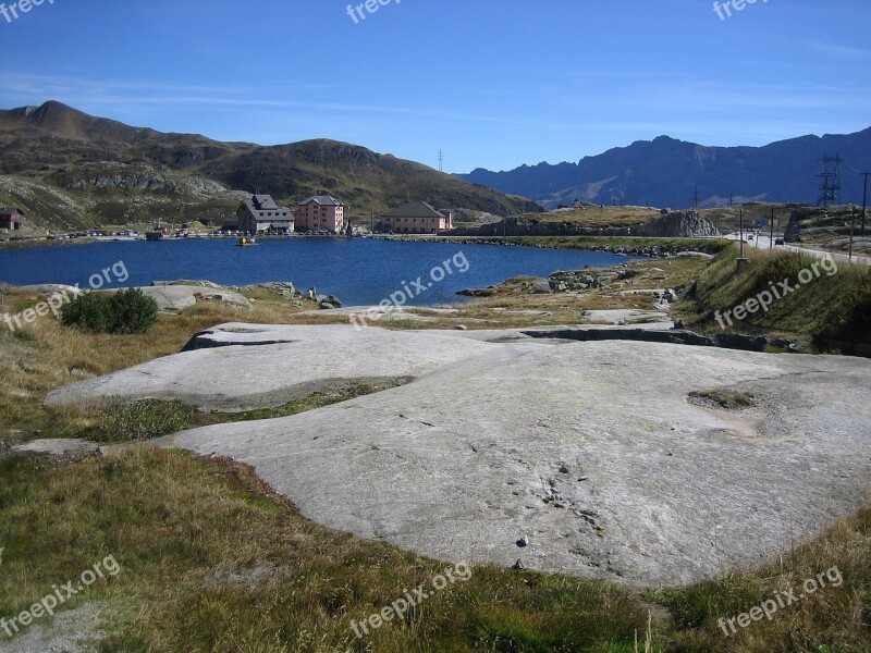 Gotthard Alpine Pass Bergsee Lake