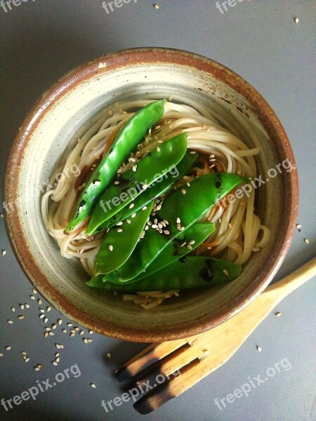 Beans Noodles Food Vegan Lunch