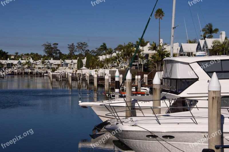 Marina Harbour Boats Cruisers Water