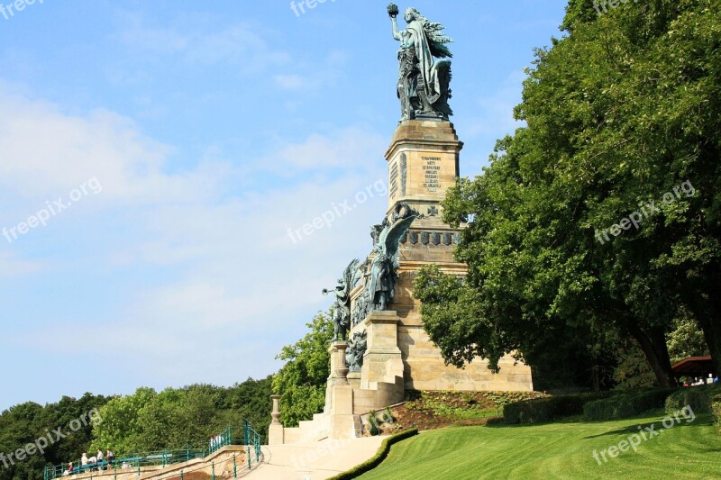 Monument The Niederwalddenkmal Germania Statue Rheingau