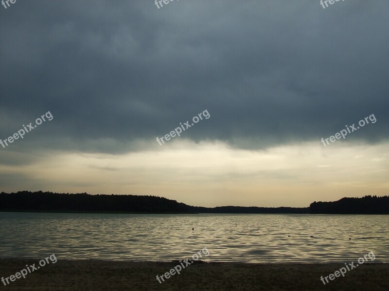 Lake Rainy Mood Abendstimmung Clouds Free Photos