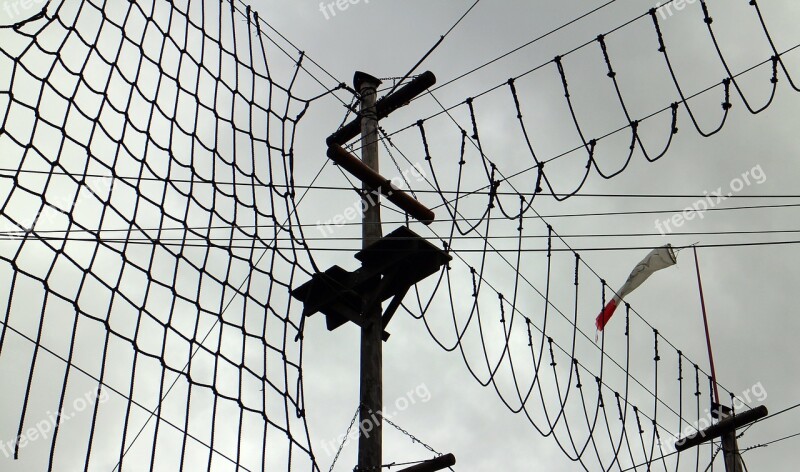 High Ropes Course Climbing Garden Climbing Forest Rope Park Dangerous