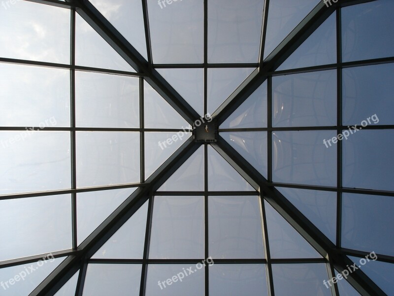 Architecture Ceiling Windows Pattern Square