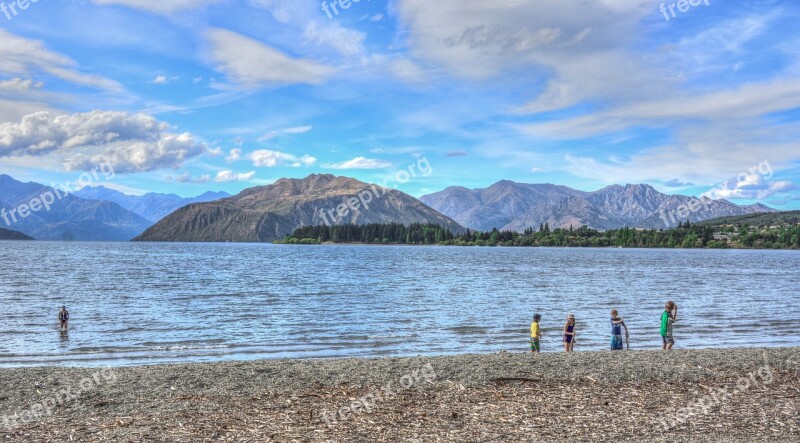 New Zealand Lake Wanaka Water Nature Summer