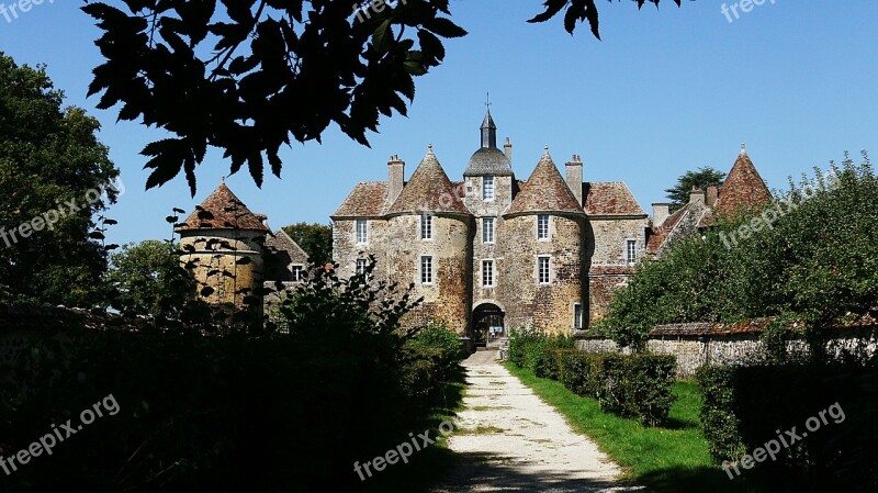 Castle France Monument Stones Fortification