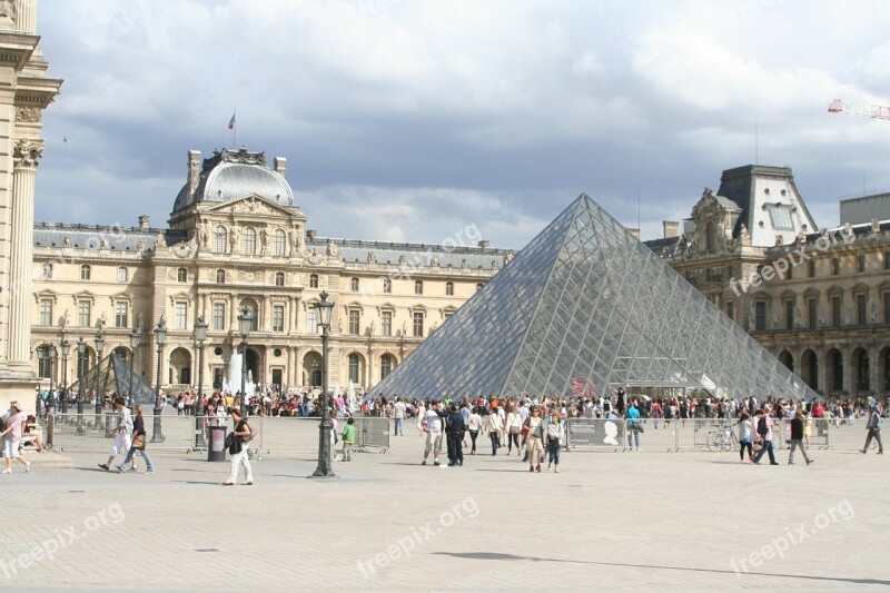 Louvre Paris Pyramid Glass Pyramid Museum