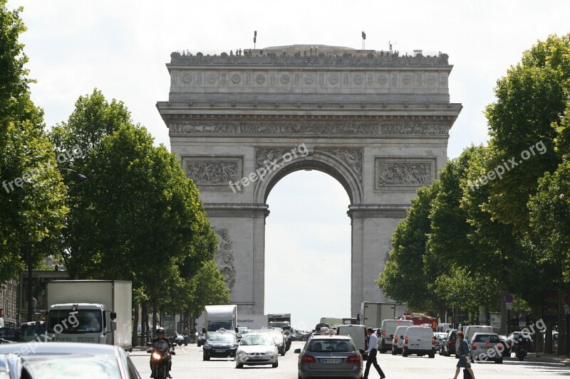 Arc De Triomphe Paris France Champs Elysees Cosmopolitan City