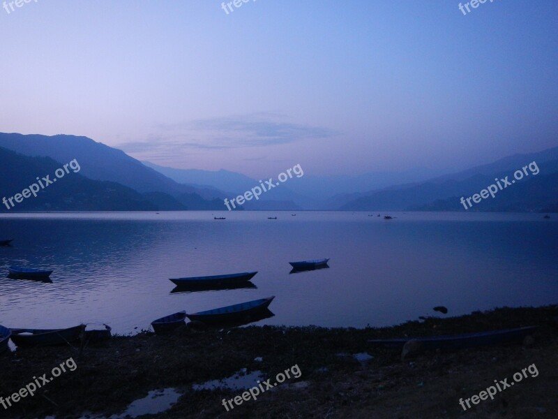 Nepal Pokhara Peace Calm Lake