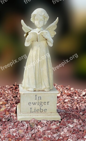 Angel Statue Cemetery Tombstone Mourning