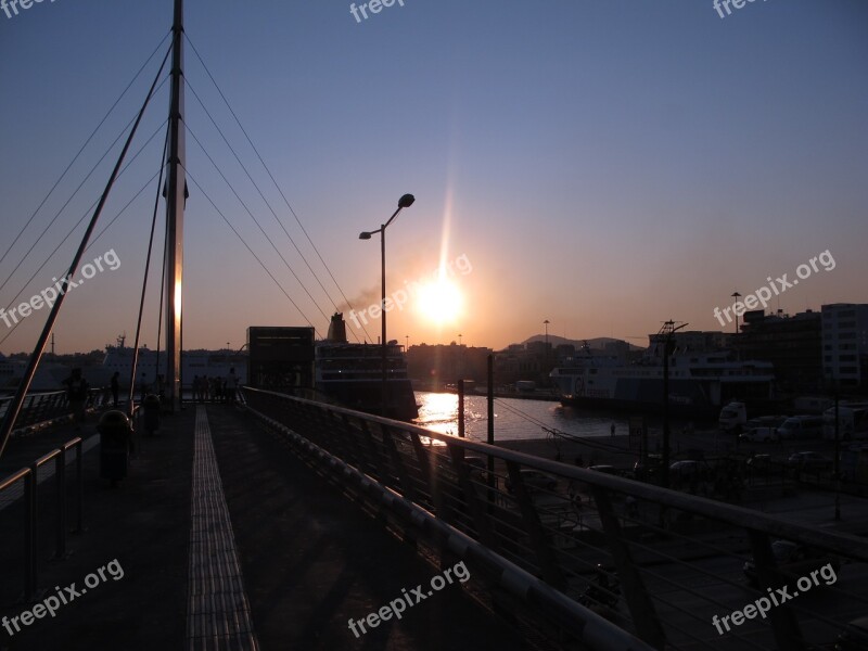 Sun Port Sea Summer Abendstimmung