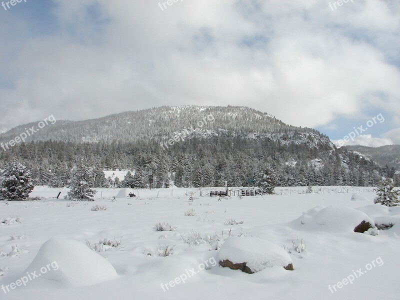 Mountain Snow Winter Nature Landscape