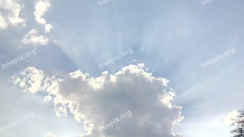 Sun Sun Rays Cloud Summer Bright