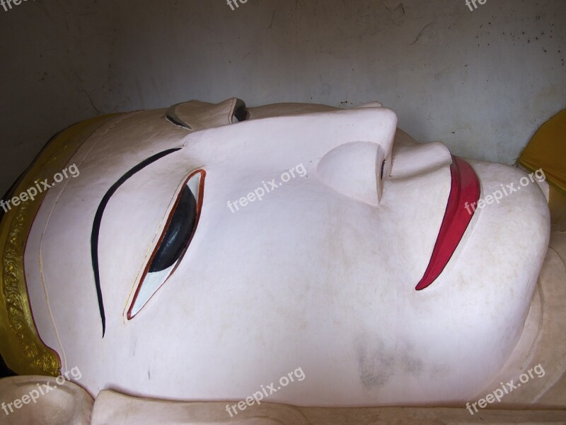 Buddha Face Statue Religion Buddhism