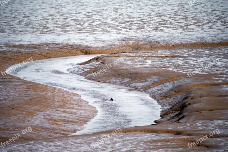 Mud Flats Eb Tide Thames Estuary Uk Low Tide