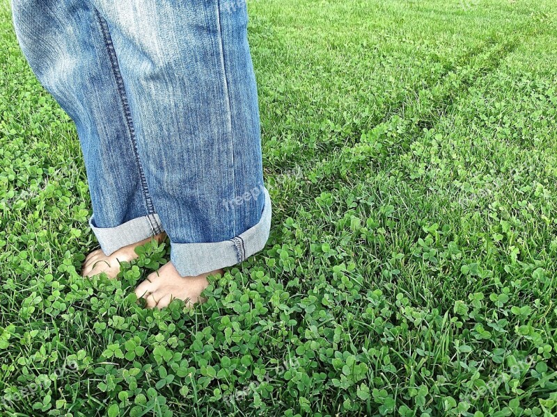 Feet Legs Pants Jeans Blue