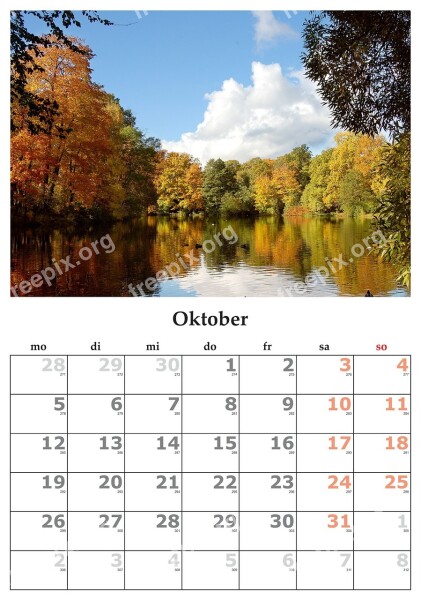 Calendar Month October October 2015 Free Photos