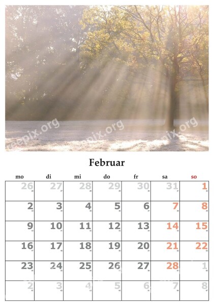 Calendar Month February February 2015 Free Photos