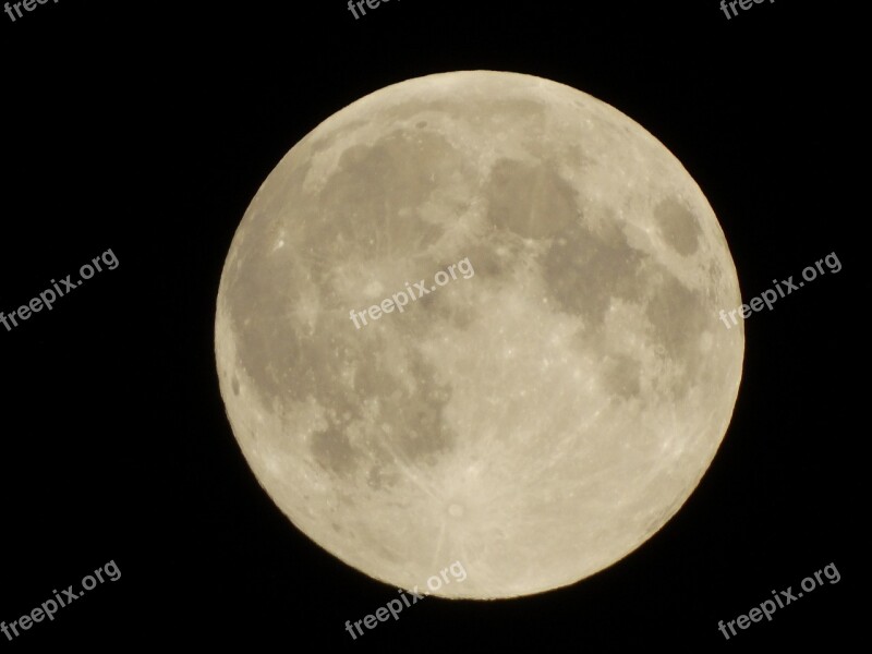 Full Moon Celestial Body Night Moon Dark