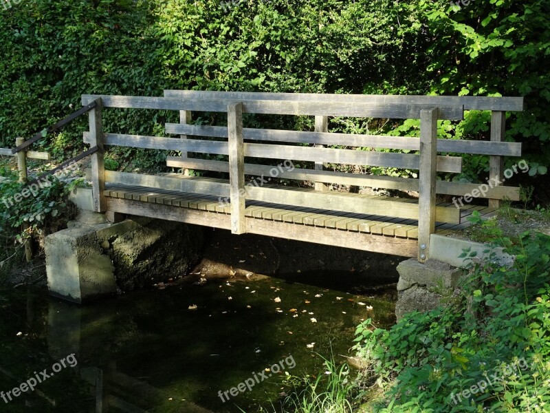 Wooden Bridge Bridge Water Nature Boardwalk